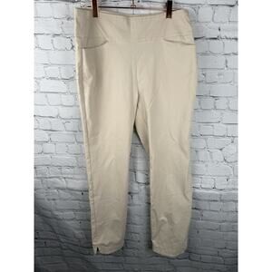 J McLaughlin Romilly White Ankle Pants Womens Size 8 Stone Pull On